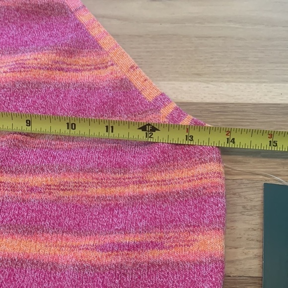 NWT wild fable Y-Neck Cropped Knit Halter Tank Top Pink & Orange Women’s XL - Picture 5 of 8